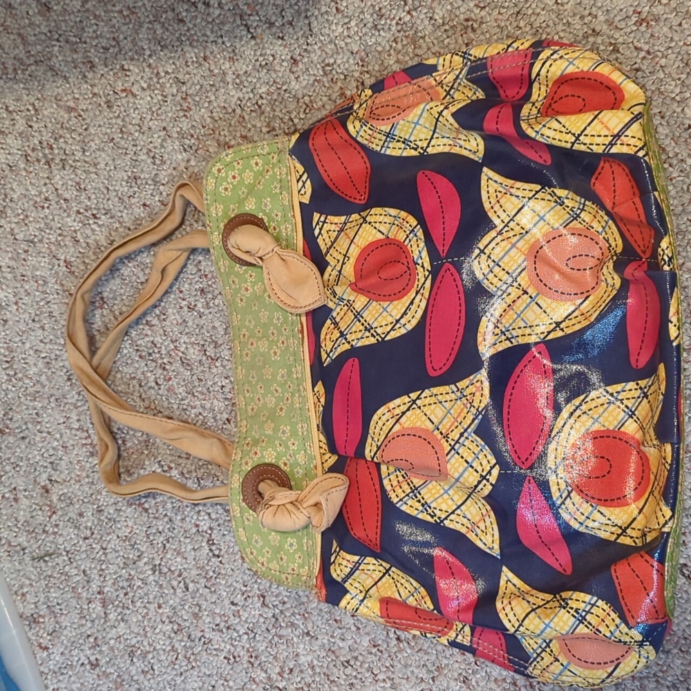 Fossil coated canvas tote